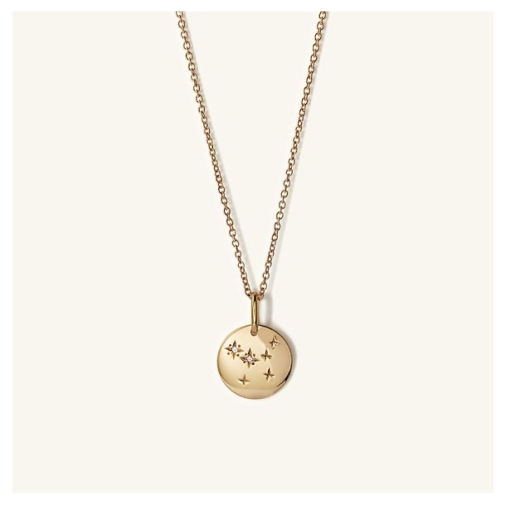 Mejuri Zodiac Sign Cancer Pendant Necklace